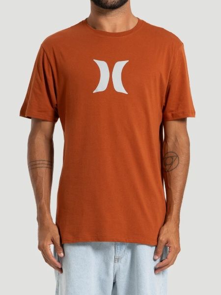 CAMISETA HURLEY SILK ICON - MARROM AREIA