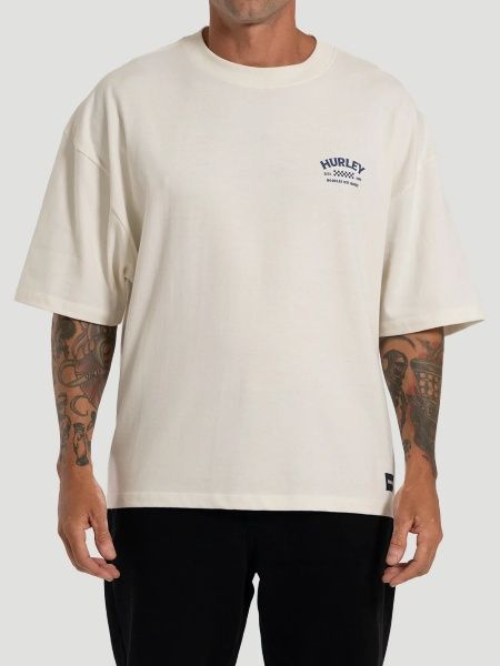 CAMISETA HURLEY ESP BOX NO RULES - OFF WHITE