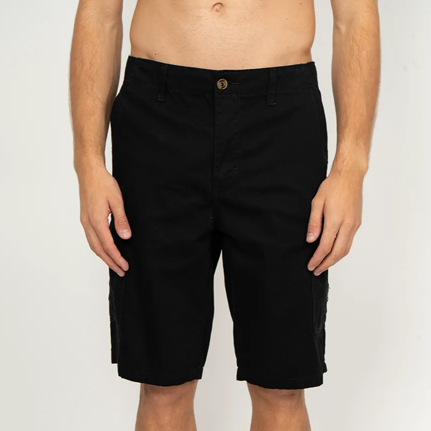 BERMUDA QUIKSILVER CARGO TWILL - PRETO