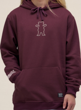 MOLETOM GRZZLY OUTLINE OG BEAR - VINHO