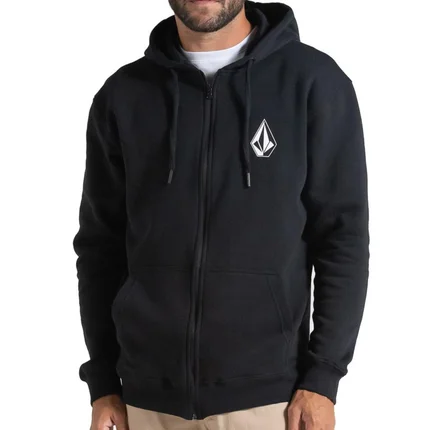 MOLETOM VOLCOM ABERTO ICONIC STONE - PRETO