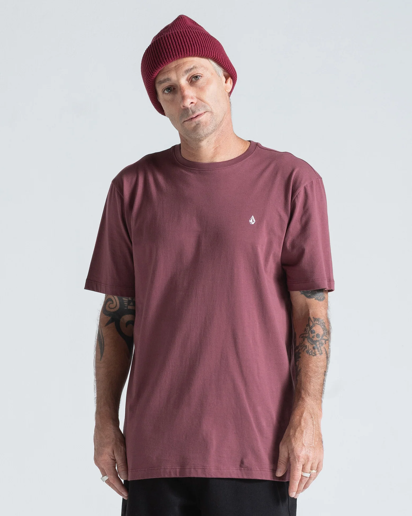 CAMISETA VOLCOM STONE BLANKS - BORDO