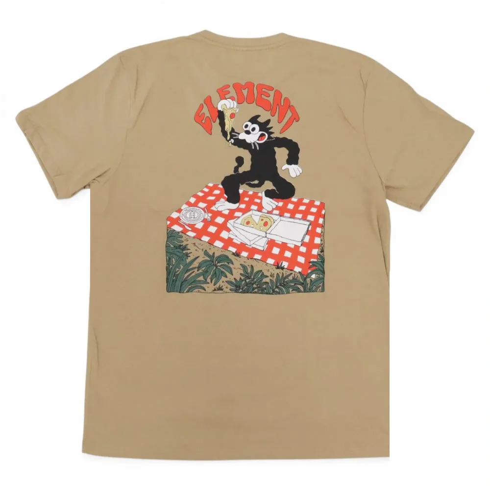 CAMISETA M/C ELEMENT PIZZA - CAQUI