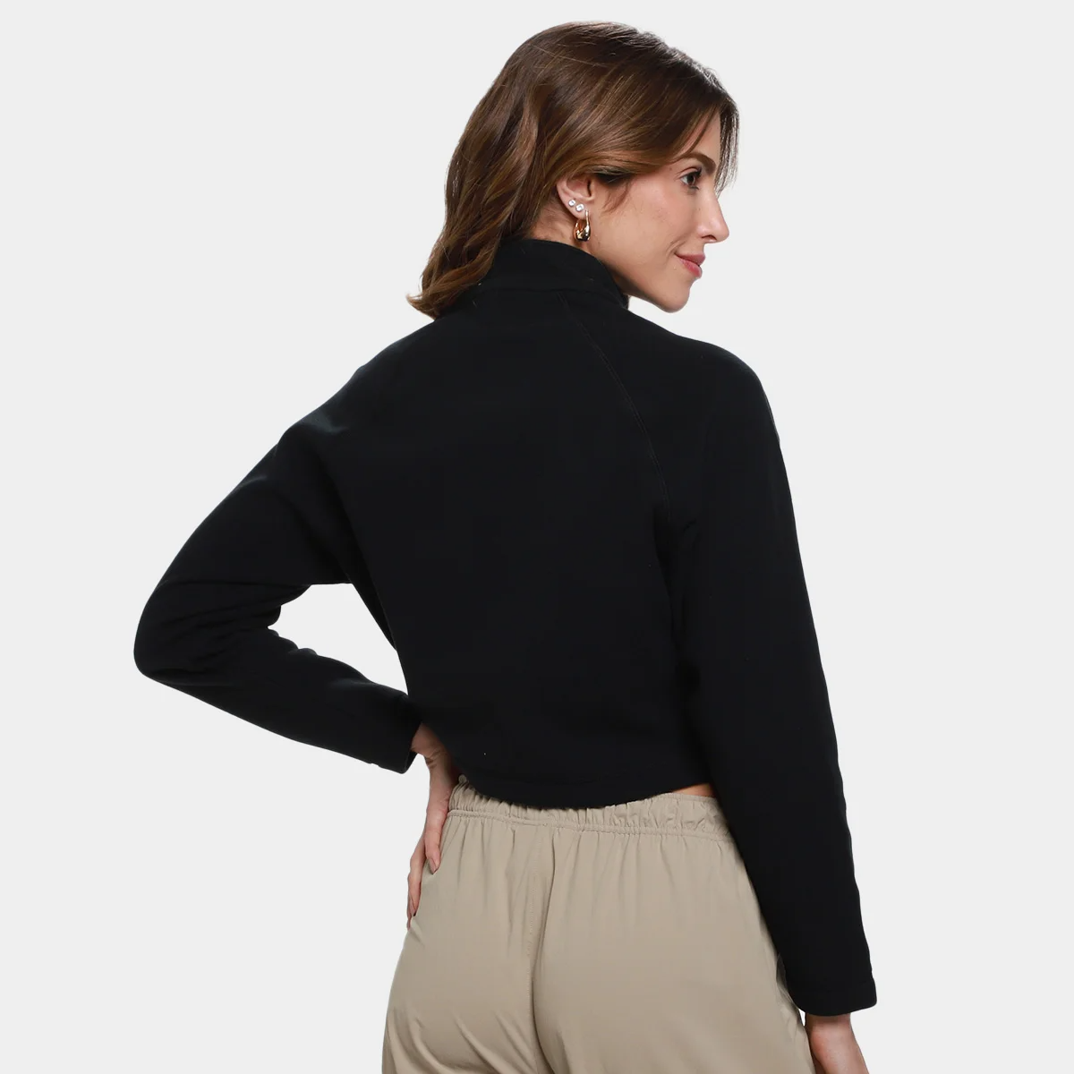 BLUSA FEM. FILA CROPPED F-BOX - PRETO