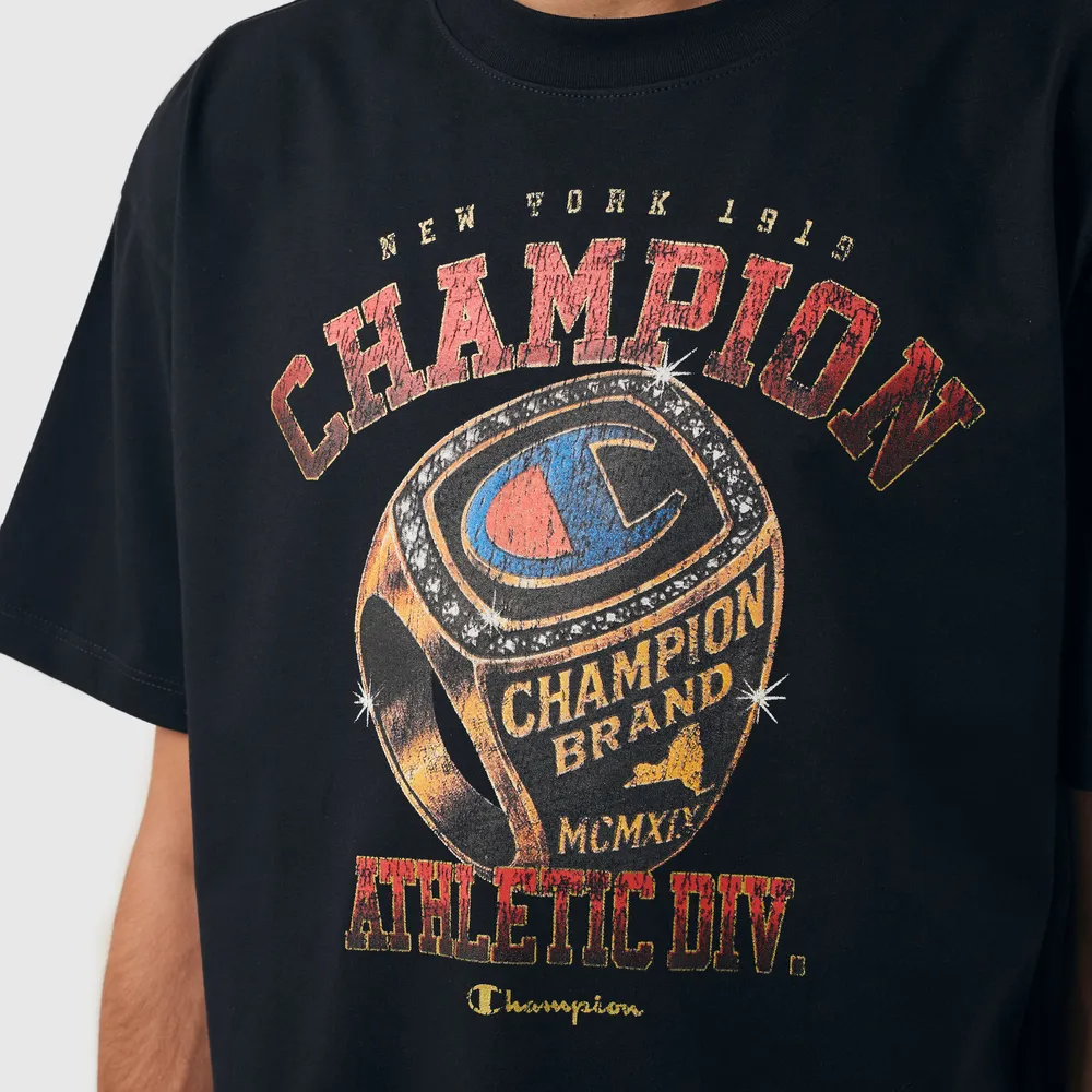 CAMISETA CHAMPION RING ATHLETIC PRETO