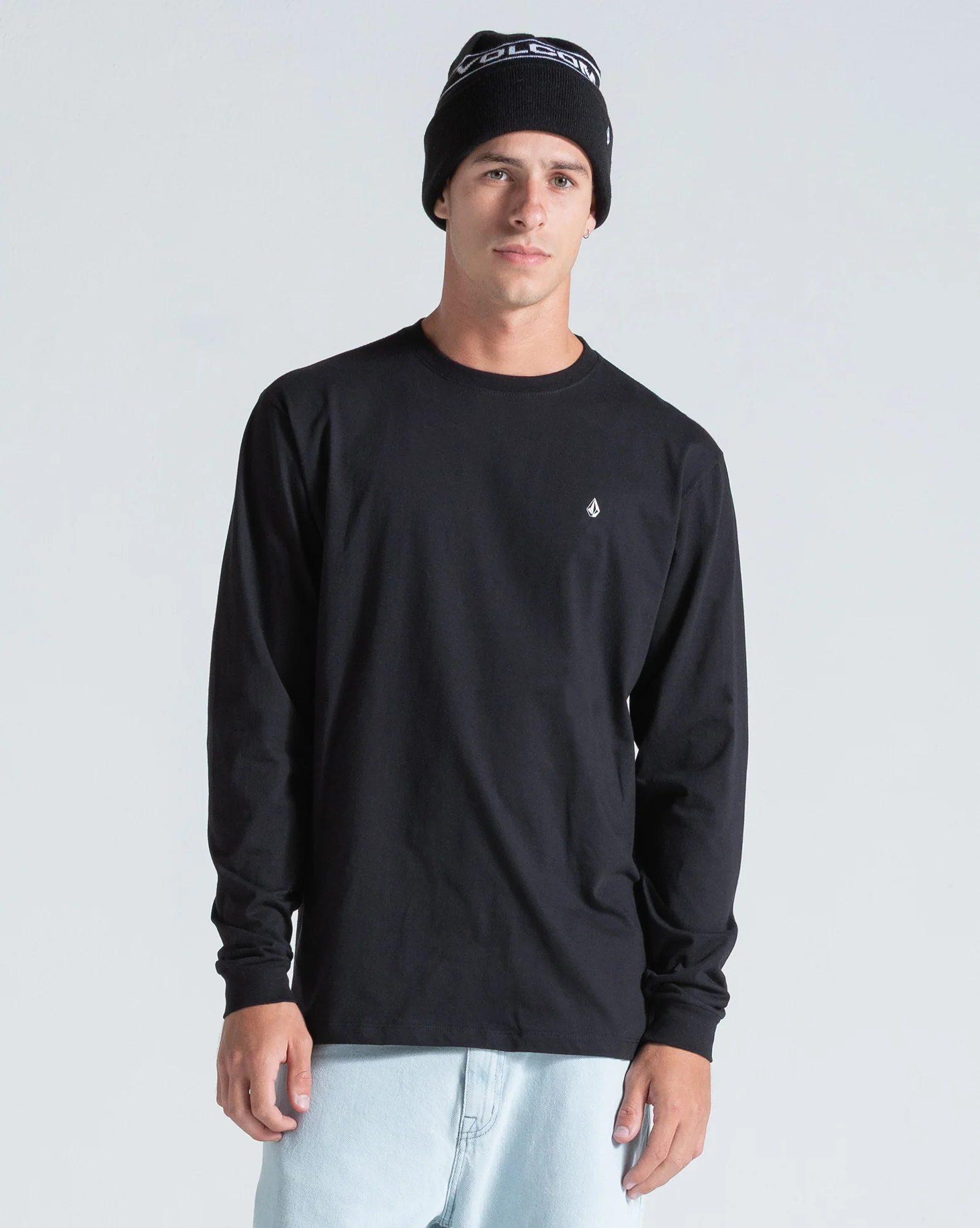 CAMISETA VOLCOM SILK ML STONE BLANKS - PRETO