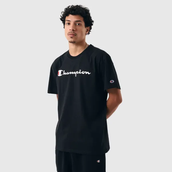 CAMISETA CHAMPION MC LOGO SCRIPT INK - BL...