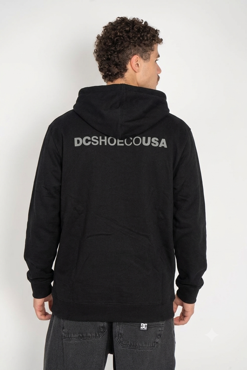 MOLETOM DC FECH BIG SIDE BUBBLE - PRETO