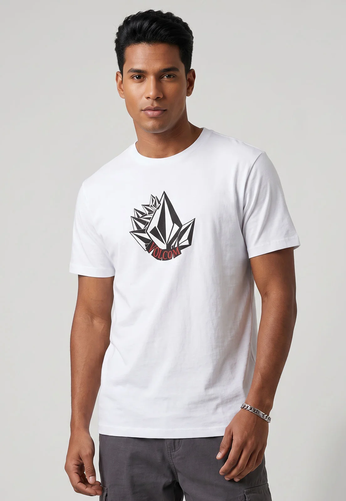 CAMISETA VOLCOM SILK MC SHMOOT - BRANCO