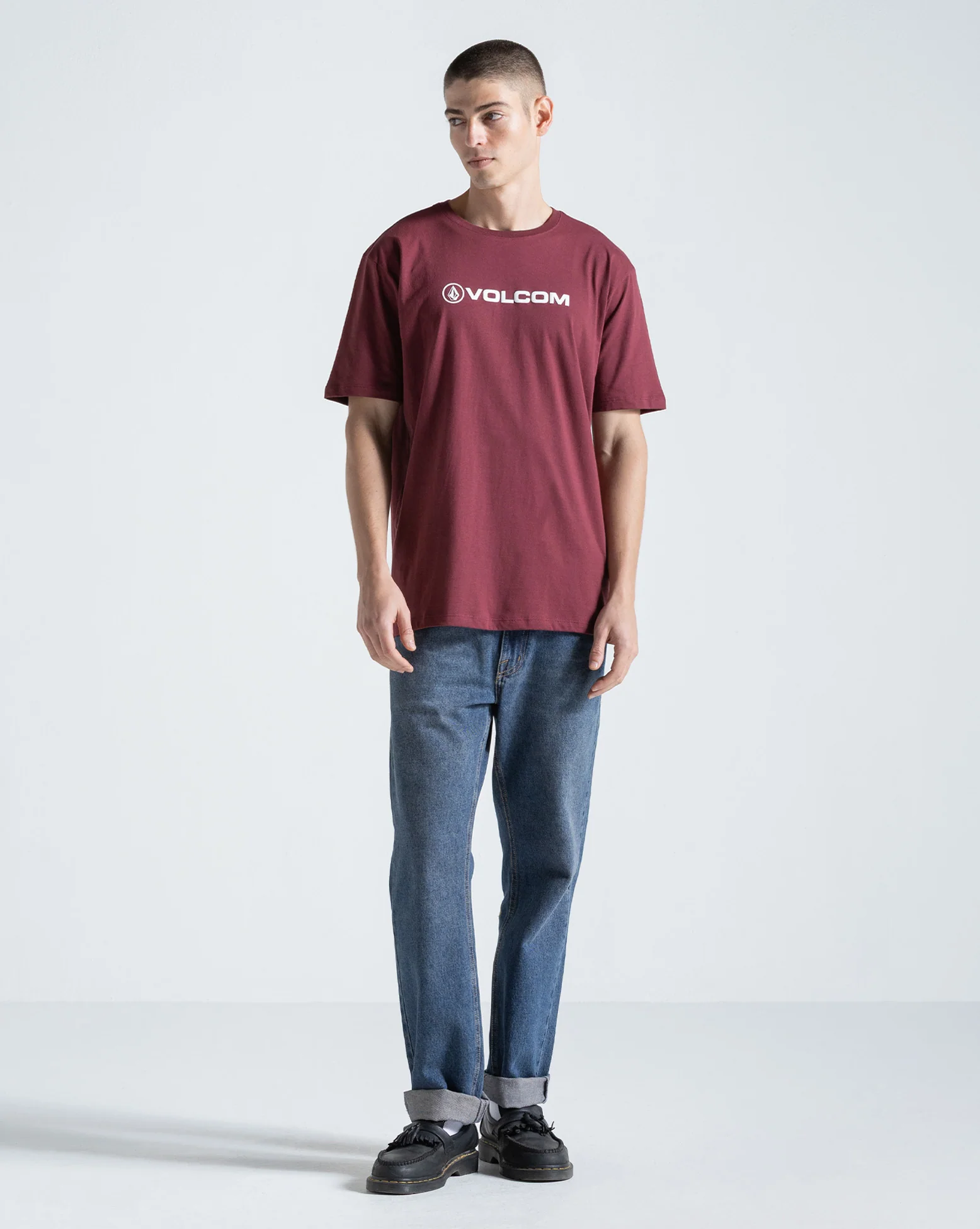 CAMISETA VOLCOM SILK MC NEW EURO - BORDO