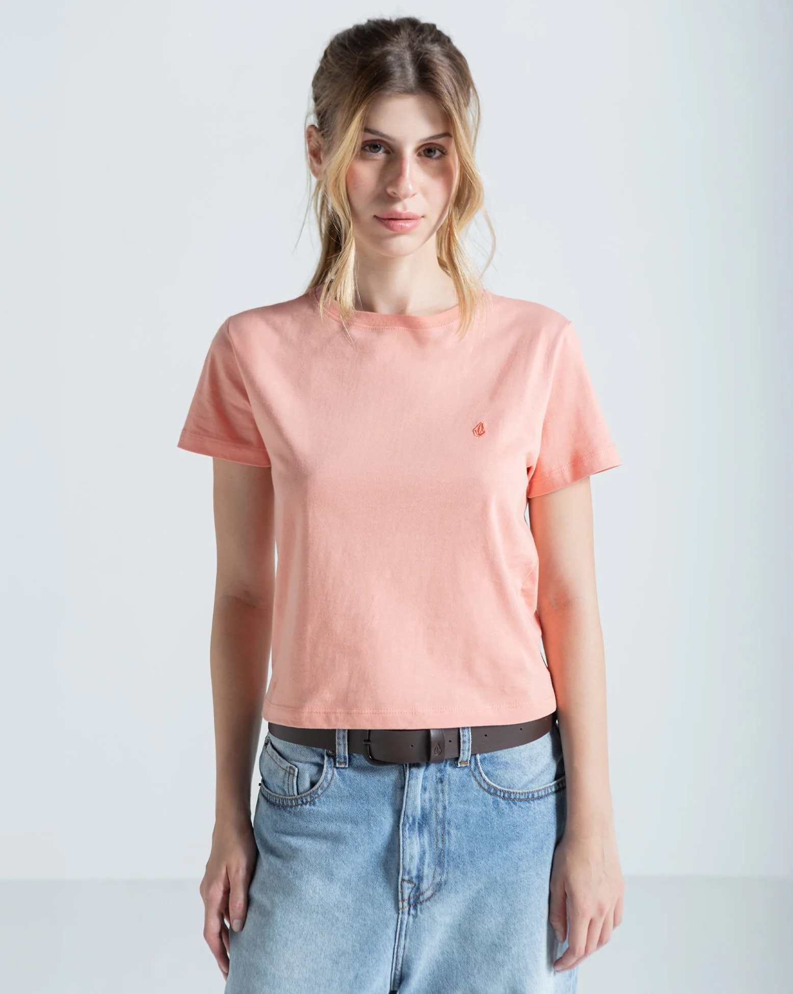 CAMISETA VOLCOM SILK MC STONE FEM - ROSA