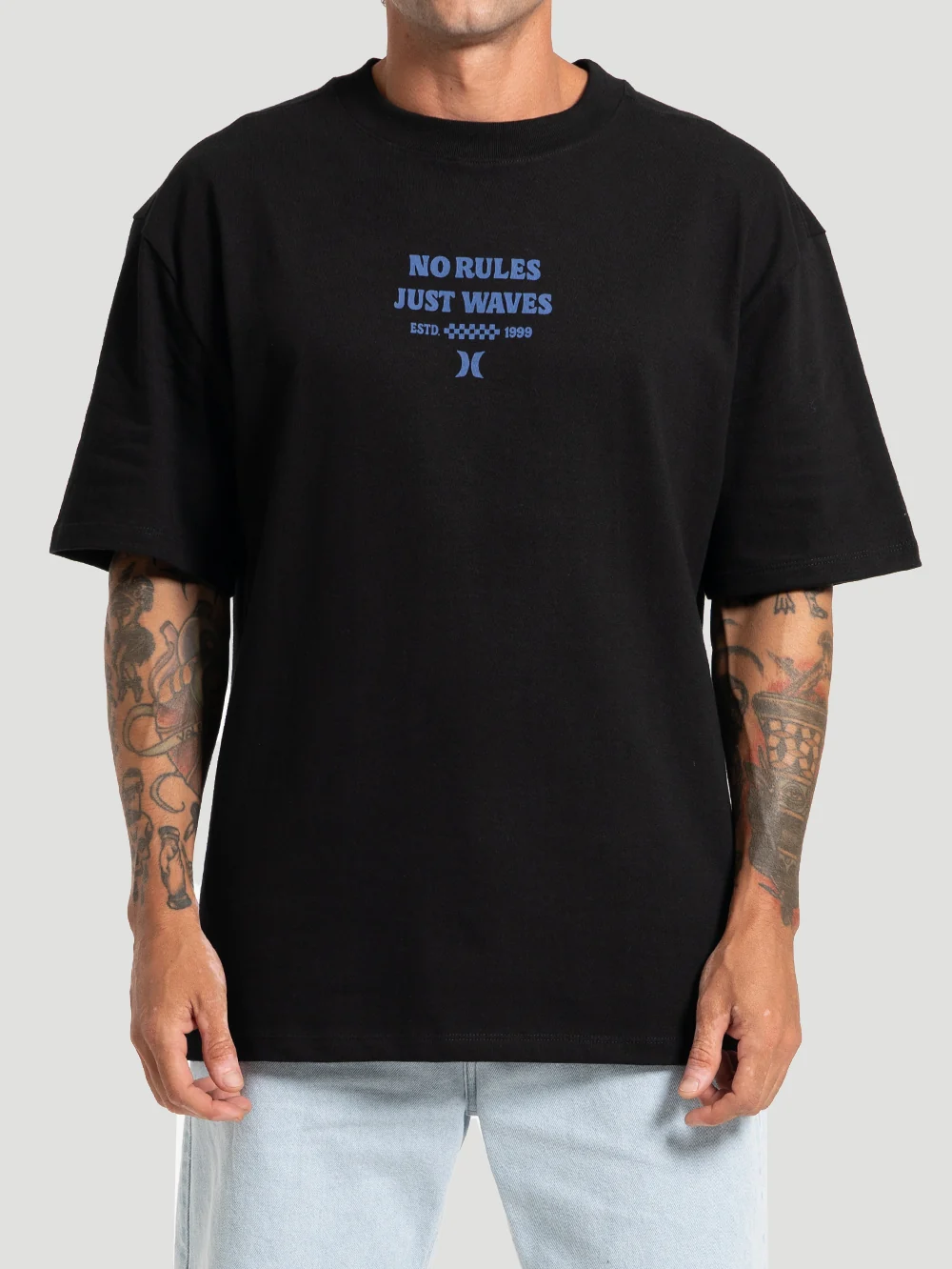 CAMISETA HURLEY MAXFIT NO RULES - PRETO