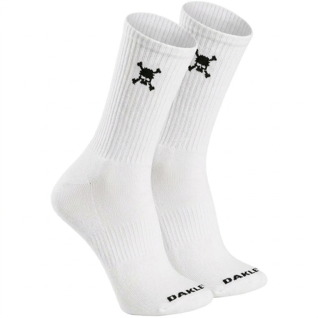 MEIA OAKLEY SKULL LABEL SOCK - WHITE