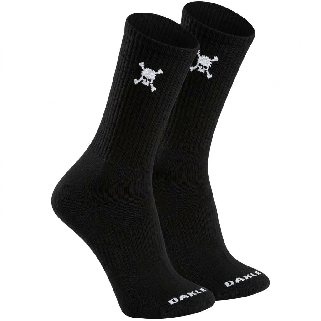 MEIA OAKLEY SKULL LABEL SOCK - BLACKOUT