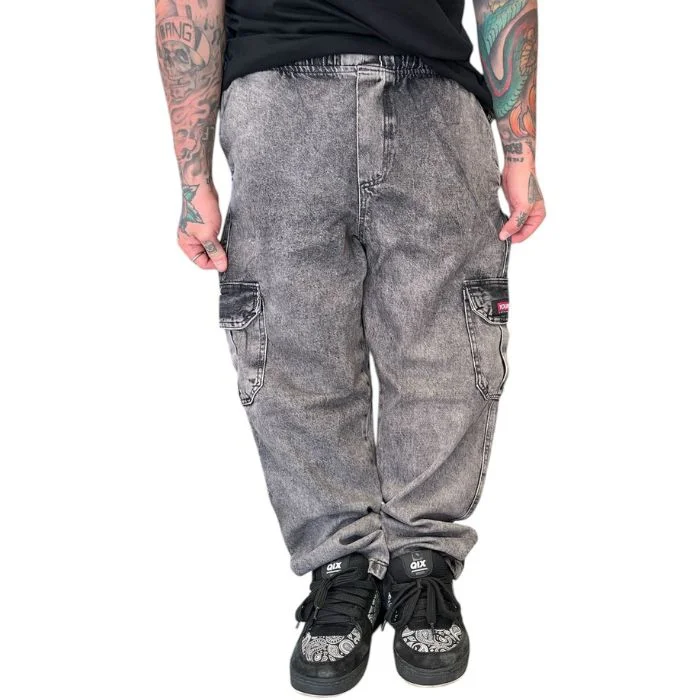 CALÇA YOURFACE CARGO MARMORIZADA - CINZA