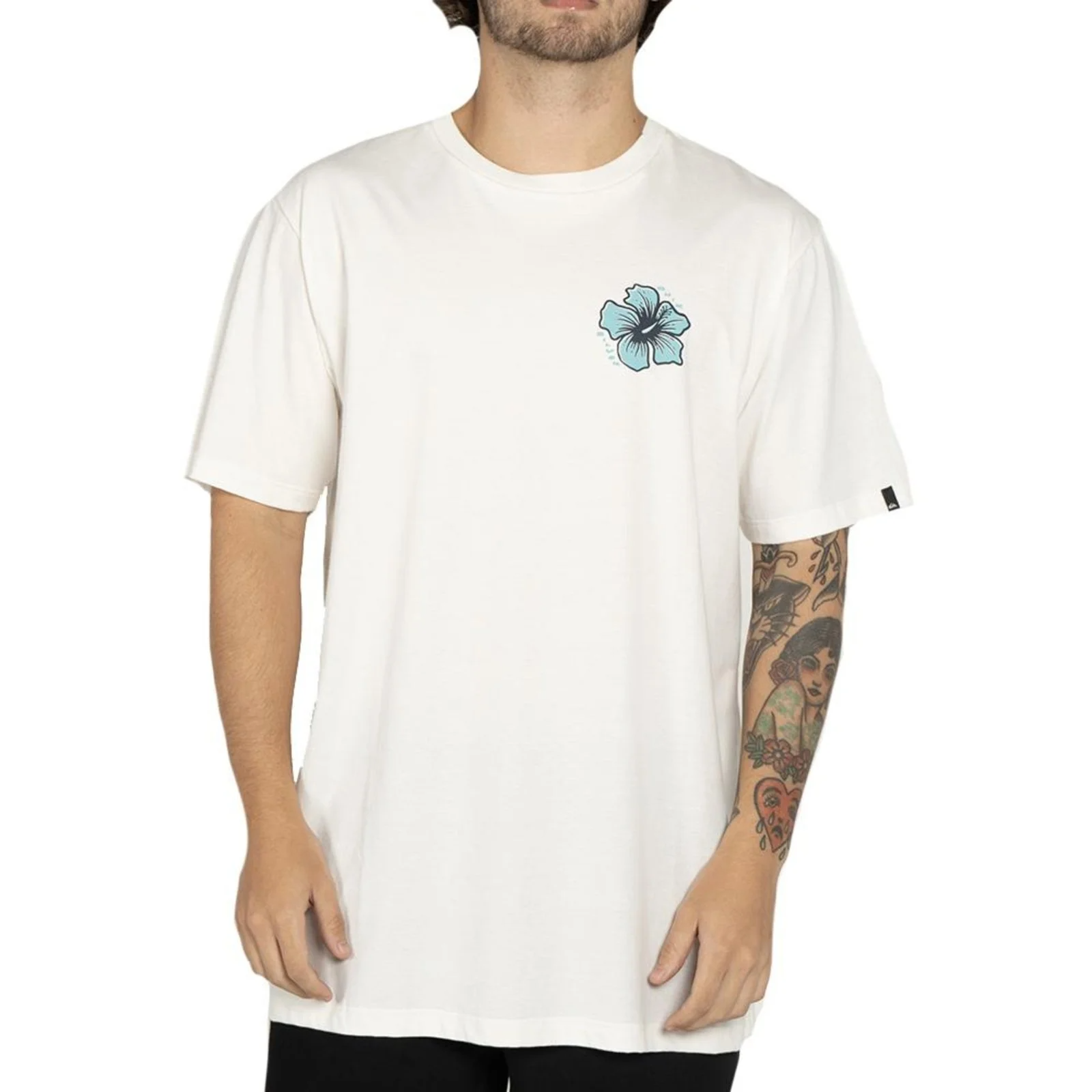 CAMISETA M/C QUIKSILVER HIBISCUS SNOW