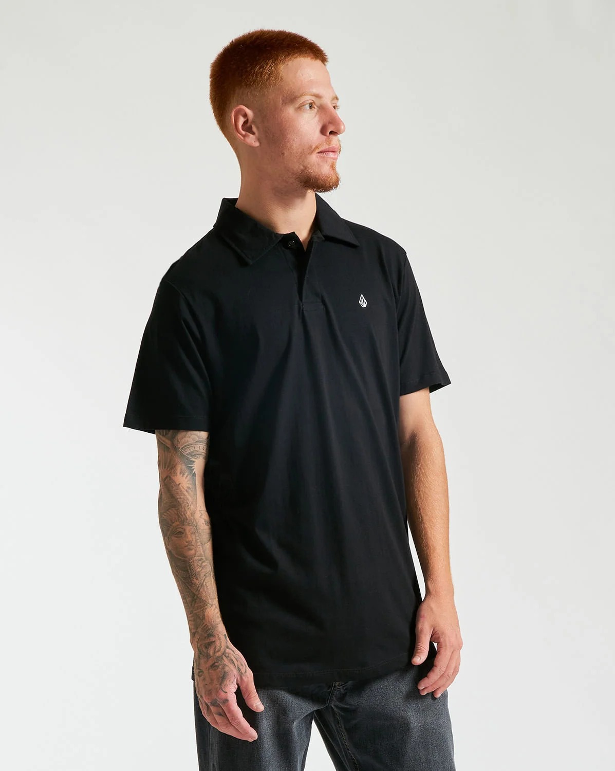 POLO VOLCOM MC CLASSIC STONE - PRETO