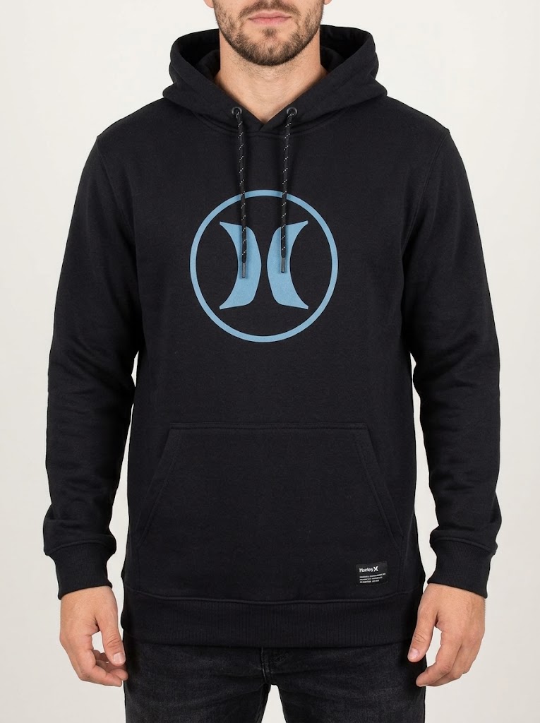 MOLETOM HURLEY CIRCLE ICON - PRETO