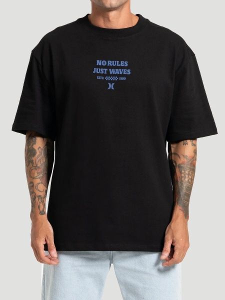 CAMISETA HURLEY MAXFIT NO RULES - PRETO