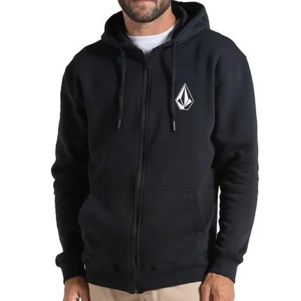 MOLETOM VOLCOM ABERTO ICONIC STONE - PRETO