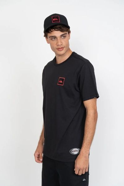 CAMISETA M/C QUIKSILVER DOUBLE PATCH - PRETO