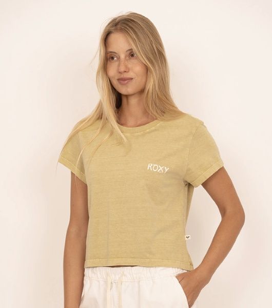 BLUSA ROXY M/C CLEAN BEACH - VERDE