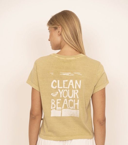 BLUSA ROXY M/C CLEAN BEACH - VERDE