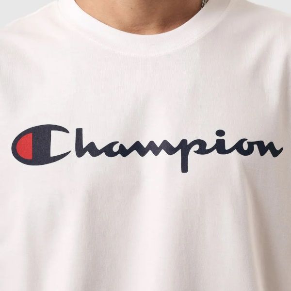 CAMISETA CHAMPION LOGO SCRIPT INK BRANCO