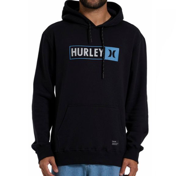 MOLETOM HURLEY FECHADO TRACK - PRETO