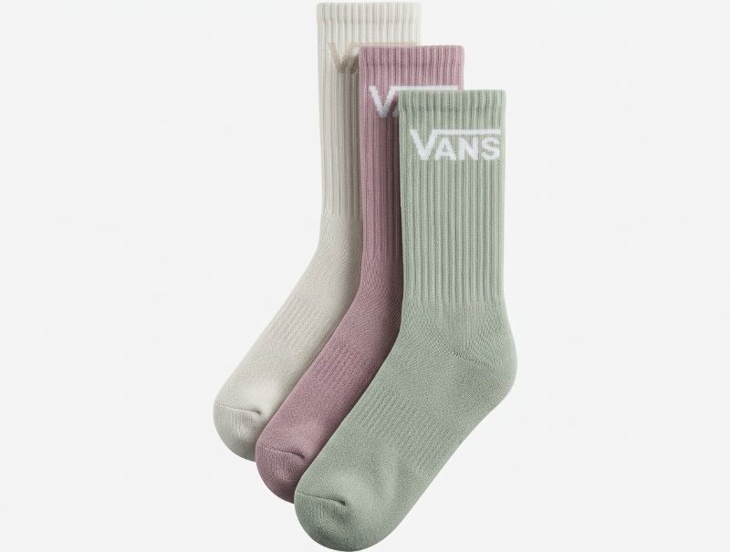 MEIA VANS CLASSIC CREW - MARSHMALLOW (3 P...