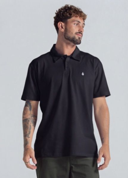 POLO VOLCOM MC CLASSIC STONE - PRETO