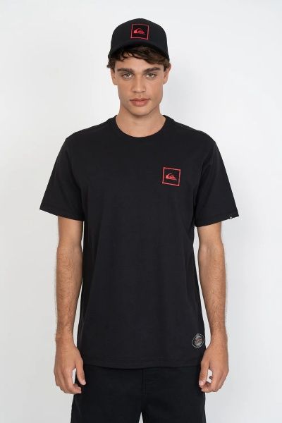 CAMISETA M/C QUIKSILVER DOUBLE PATCH - PRETO