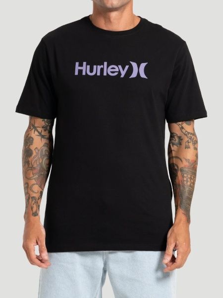 CAMISETA HURLEY SILK OEO SOLID - PRETO